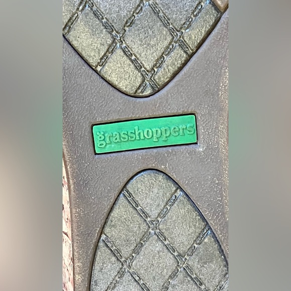 Grasshoppers Ortholite Slip-On Shoes, Sz. 9W, Multi-Color Striped, Cork Wedge - Picture 9 of 10